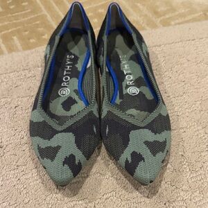 Rothy's Camouflage Green and Black Flats